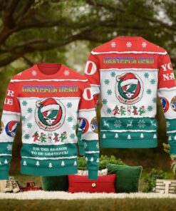 Grateful Dead Tis The Season To Be Grateful Christmas Custom Name Number Ugly Christmas Sweater Gift For Men And Women