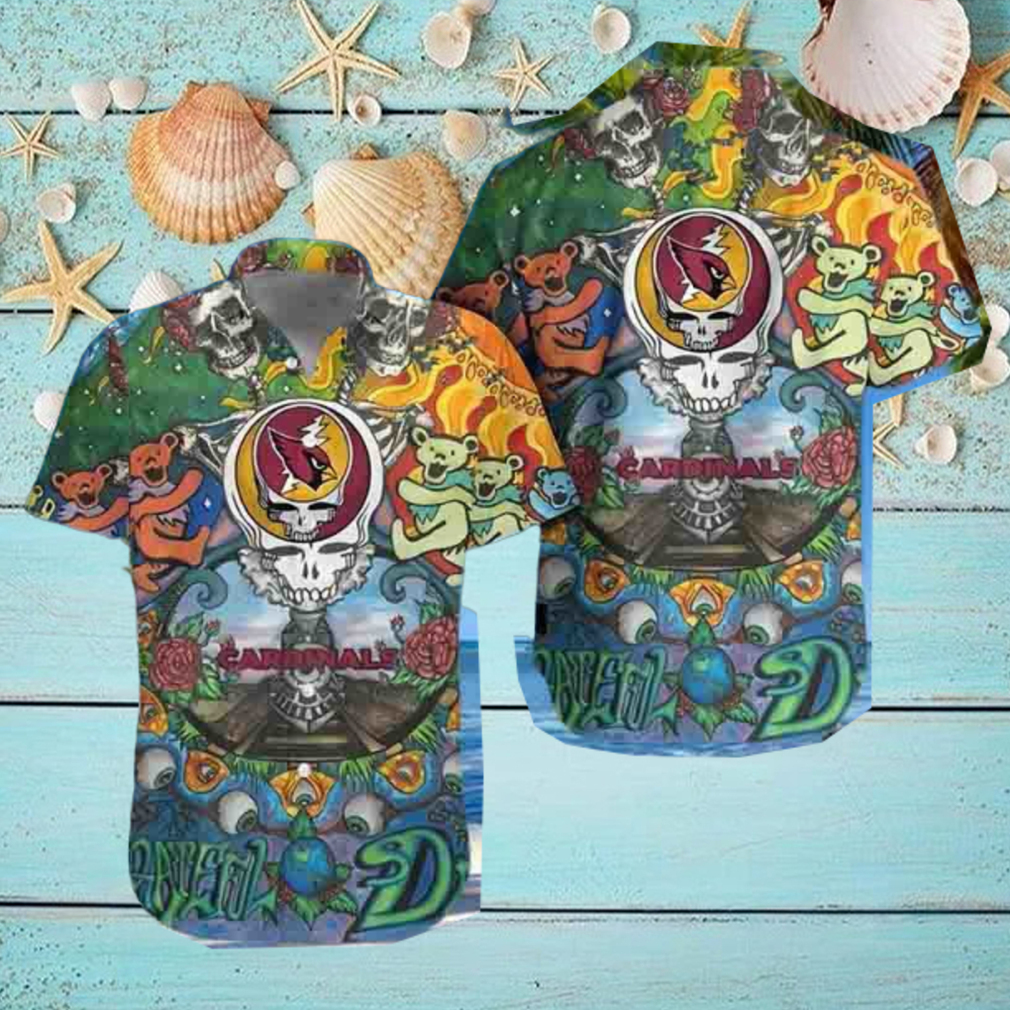 Grateful Dead With NFL Arizona Cardinals 2024 Trendy Hawaiian Shirt Grateful Dead With NFL Arizona Cardinals 2024 Trendy Hawaiian Shirt