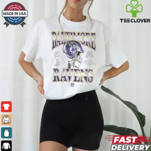 Gray Baltimore Ravens Graphic T Shirt