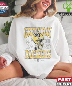 Gray Green Bay Packers Graphic T Shirt