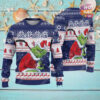 Grinch Holding Jameson Irish Whiskey Ugly Christmas Sweater