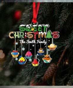 Great Christmas, Gift For Family, Personalized Acrylic Ornament, Cupcake Family Ornament