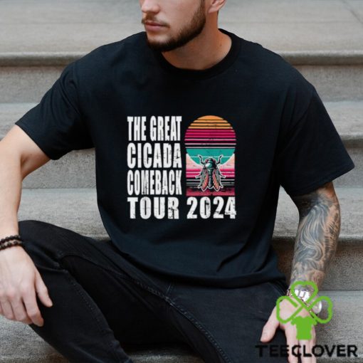 Great Cicada Comeback Tour 2024   Insect Invasion Retro T Shirt