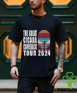 Great Cicada Comeback Tour 2024 Insect Invasion Retro T Shirt