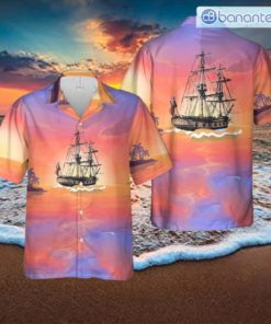 Great Lakes Snow Hms Ontario Tropical Beach Hawaiian Shirt