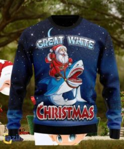 Great White Christmas Shark Ugly Christmas Sweaters Style Gift For Men And Women