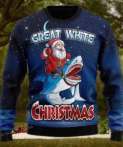 Great White Christmas Shark Ugly Sweater