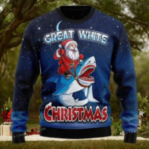 Great White Christmas Shark Ugly Sweater