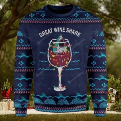 Great Wine Shark Ugly Sweater