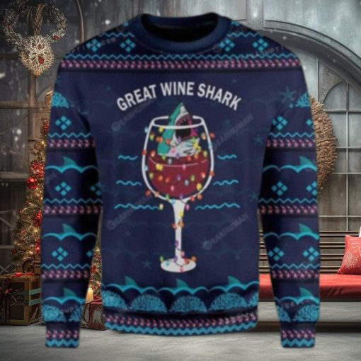 Great Wine Shark Ugly Sweater