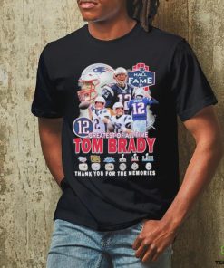 Greatest Of All Time 12 Tom Brady Thank You For The Memories Signature Shirt