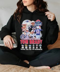 Greatest Of All Time 12 Tom Brady Thank You For The Memories Signature Shirt