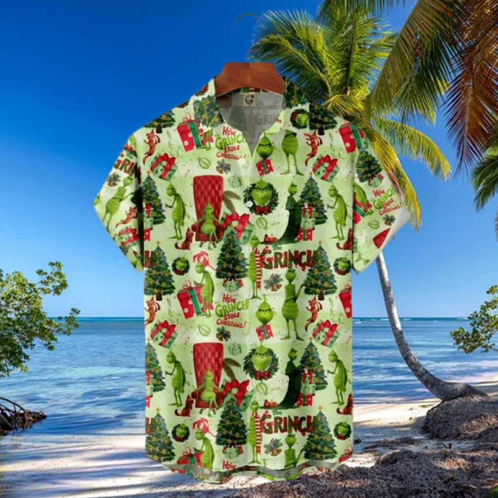 Green And Cheery Grinch Tropical Shirt Green And Cheery Grinch Tropical Shirt