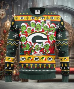 Green Bay Packers 12 Grinch Xmas Day Christmas Ugly Sweater