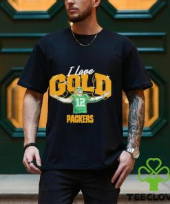 Green Bay Packers Aaron Rodgers I Love Gold shirt