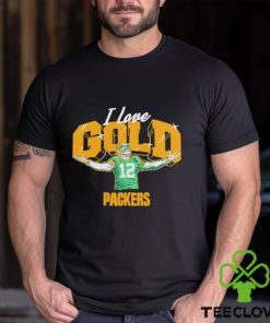 Green Bay Packers Aaron Rodgers I Love Gold shirt