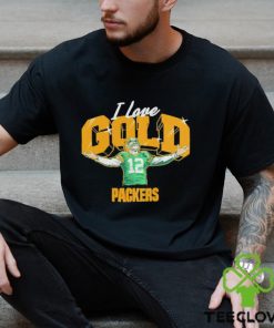 Green Bay Packers Aaron Rodgers I Love Gold shirt