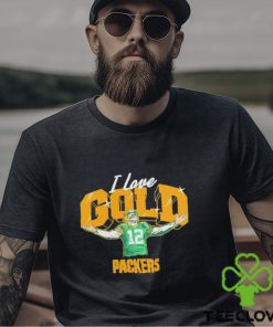 Green Bay Packers Aaron Rodgers I Love Gold shirt