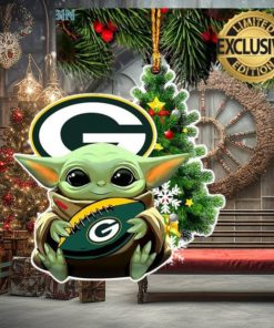 Green Bay Packers Baby Yoda NFL Christmas Tree Decorations Ornament