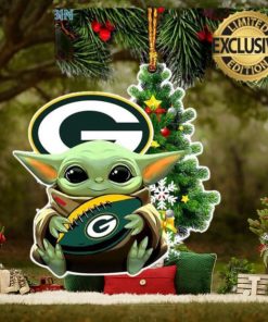 Green Bay Packers Baby Yoda NFL Christmas Tree Decorations Ornament