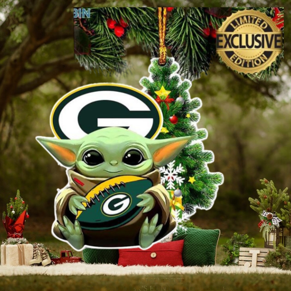 Green Bay Packers Baby Yoda NFL Christmas Tree Decorations Ornament Green Bay Packers Baby Yoda NFL Christmas Tree Decorations Ornament