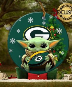Green Bay Packers Baby Yoda NFL Holiday 2023 Christmas Decorations Ornament