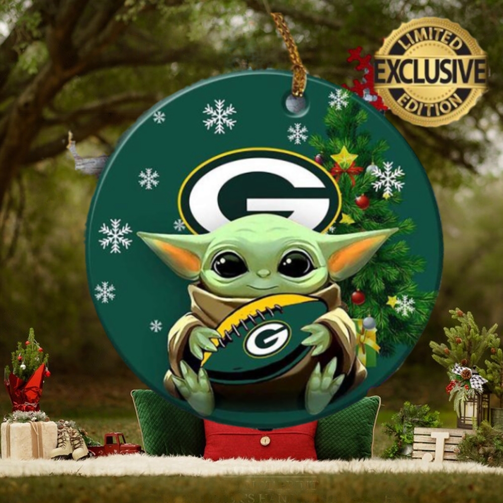 Green Bay Packers Baby Yoda NFL Holiday 2023 Christmas Decorations Ornament Green Bay Packers Baby Yoda NFL Holiday 2023 Christmas Decorations Ornament