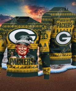 Green Bay Packers Christmas Donald Trump Knitted Sweater