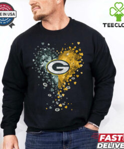 Green Bay Packers Crystal Heart Shirt