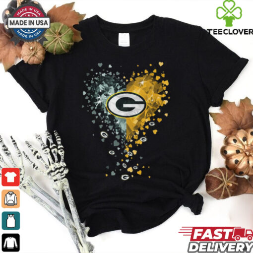 Green Bay Packers Crystal Heart Shirt