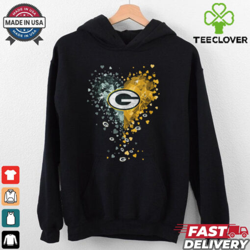 Green Bay Packers Crystal Heart Shirt