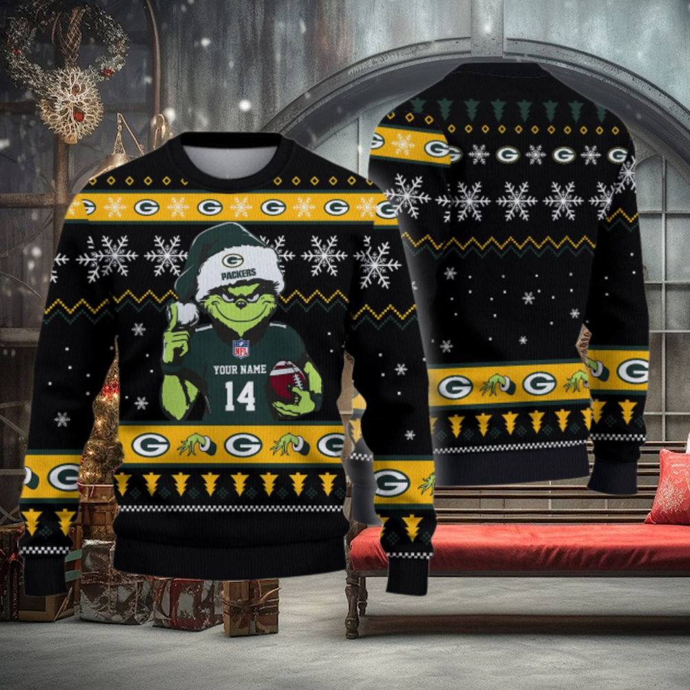 Green Bay Packers Custom Chrismas Ugly Sweater Green Bay Packers Custom Chrismas Ugly Sweater