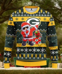Green Bay Packers Dabbing Santa Claus Ugly Christmas Sweater