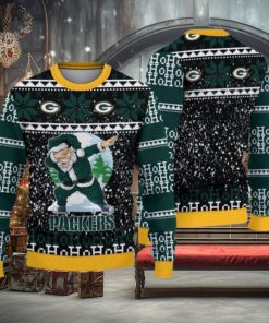 Green Bay Packers Dabbing Santa Ugly Christmas Sweater 3D Gift For Fans