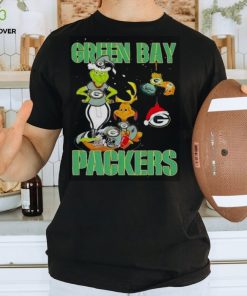 Green Bay Packers Grinch And Max Nfl Christmas T shirt