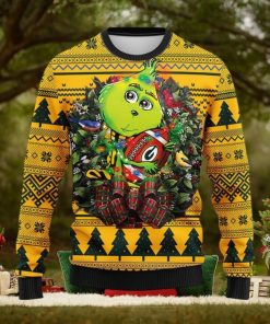 Green Bay Packers Grinch Hug Christmas Ugly Sweater