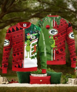 Green Bay Packers Grinch & Scooby Doo Christmas Ugly Sweater 1
