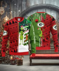 Green Bay Packers Grinch & Scooby Doo Christmas Ugly Sweater 1
