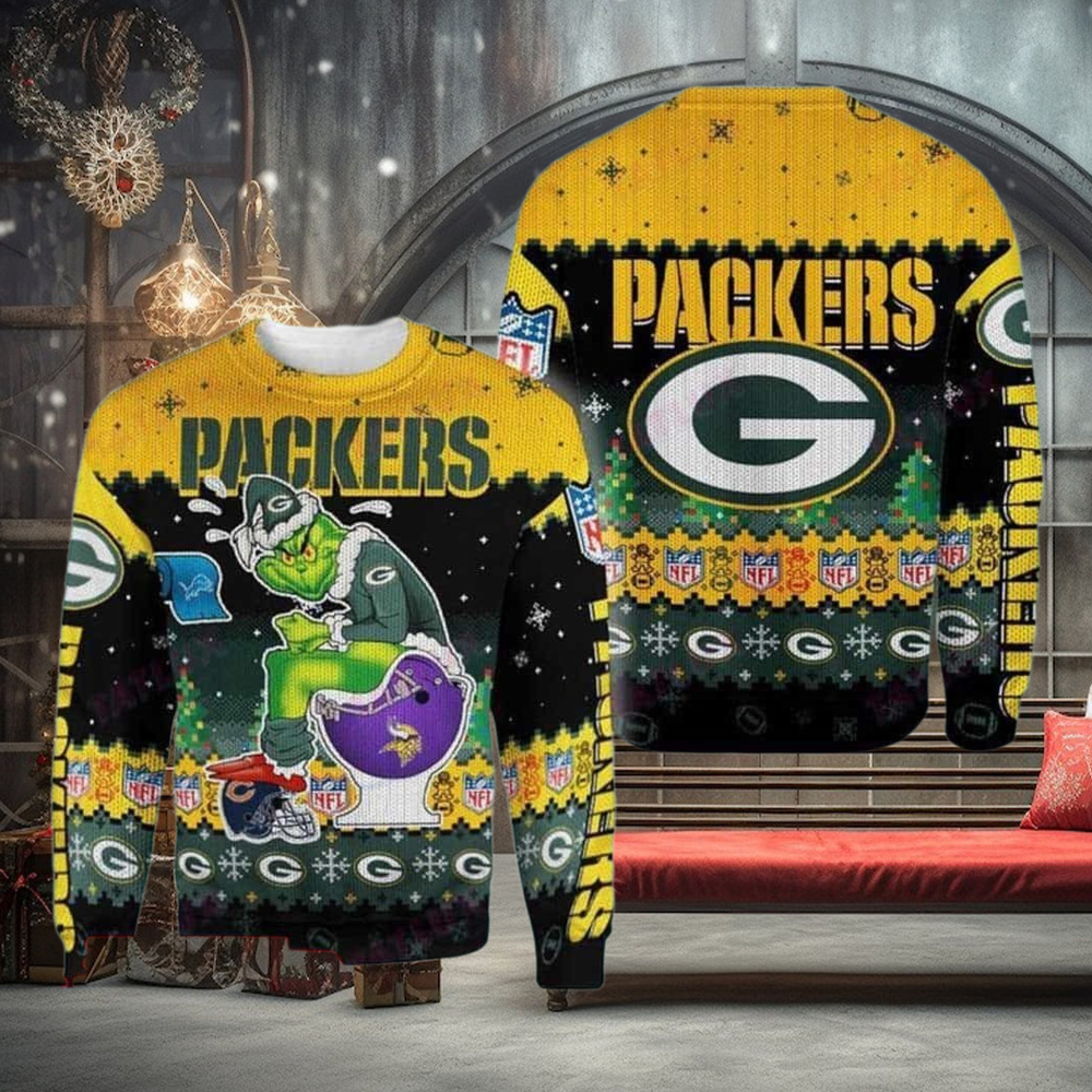 Green Bay Packers Grinch Toilet 3D Holiday 2024 For Christmas Gifts 3D Printed Ugly Christmas Sweater Green Bay Packers Grinch Toilet 3D Holiday 2024 For Christmas Gifts 3D Printed Ugly Christmas Sweater