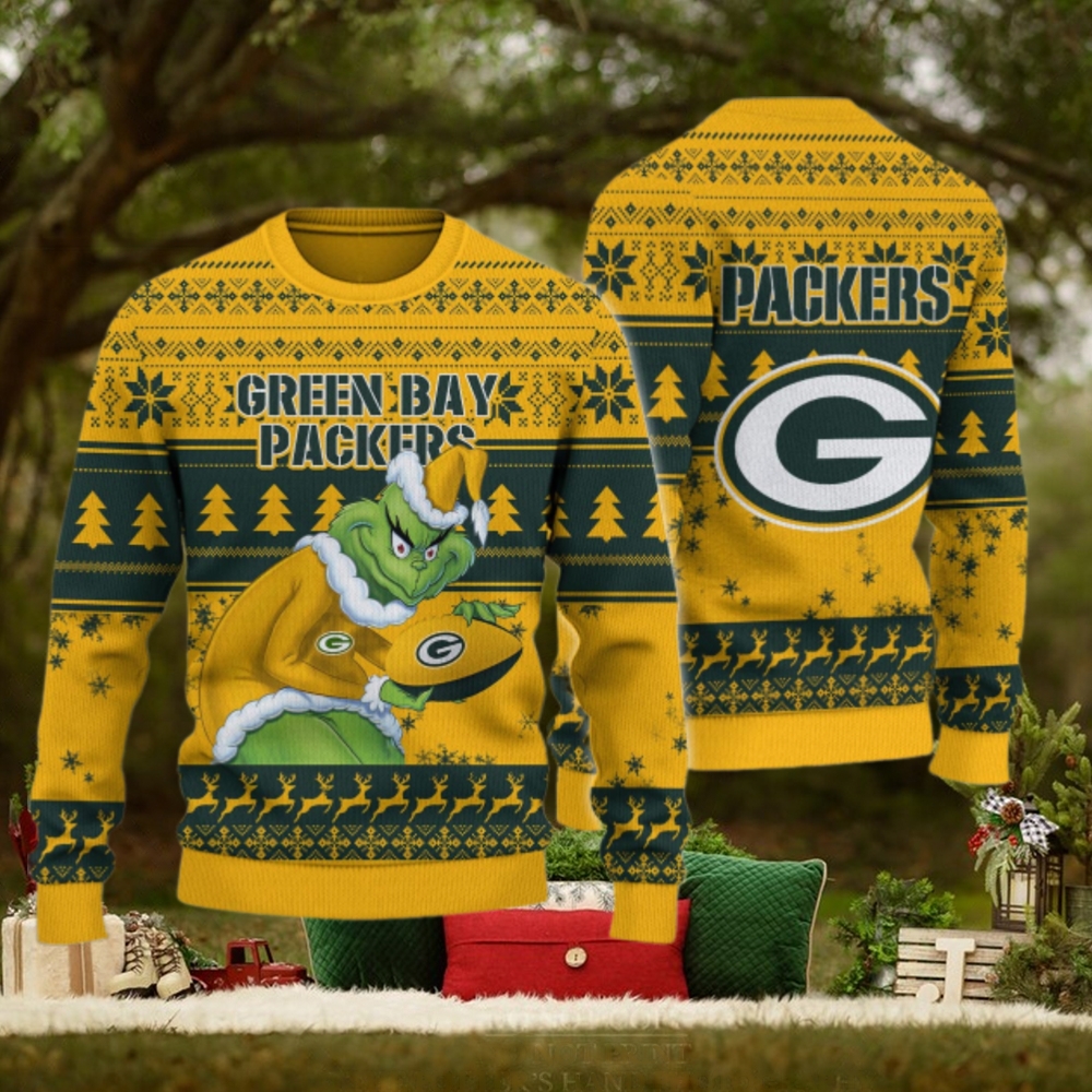Green Bay Packers Grinch Ugly Christmas Sweater Green Bay Packers Grinch Ugly Christmas Sweater