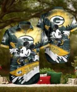 Green Bay Packers Hawaiian Shirt Mickey Graphic 3D Printed Gift