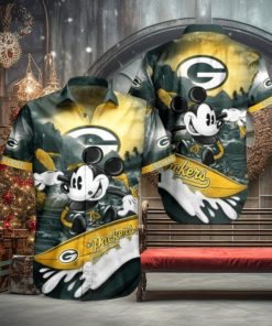 Green Bay Packers Hawaiian Shirt Mickey Graphic 3D Printed Gift