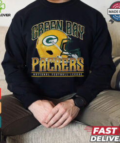 Green Bay Packers Helmet Garment Dyed Heavyweight T Shirt