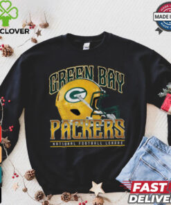Green Bay Packers Helmet Garment Dyed Heavyweight T Shirt