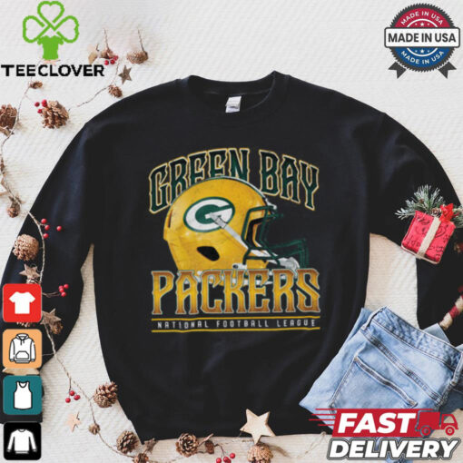 Green Bay Packers Helmet Garment Dyed Heavyweight T Shirt