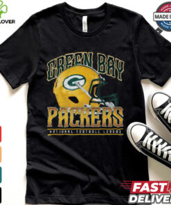 Green Bay Packers Helmet Garment Dyed Heavyweight T Shirt