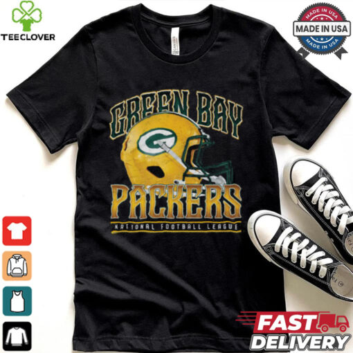 Green Bay Packers Helmet Garment Dyed Heavyweight T Shirt