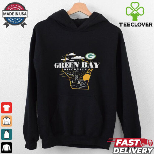 Green Bay Packers Hometown landscape Wisconsin State map shirt