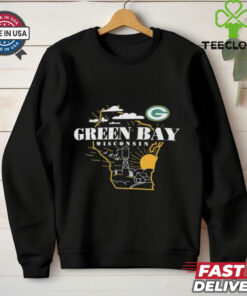 Green Bay Packers Hometown landscape Wisconsin State map shirt