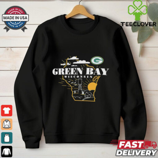 Green Bay Packers Hometown landscape Wisconsin State map shirt